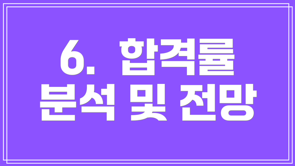 6.  합격률 분석 및 전망