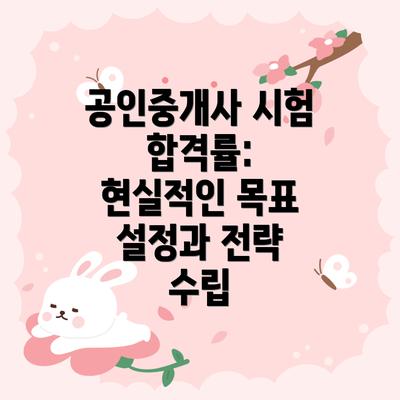 공인중개사 시험 합격률: 현실적인 목표 설정과 전략 수립