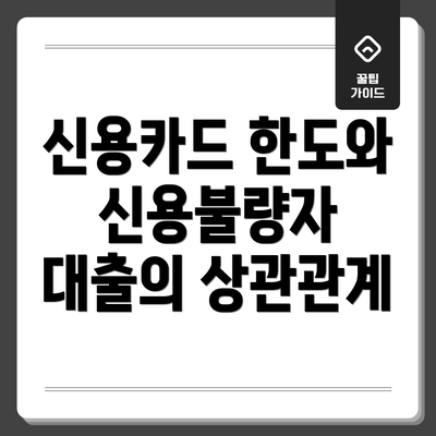 신용카드 한도와 신용불량자 대출의 상관관계