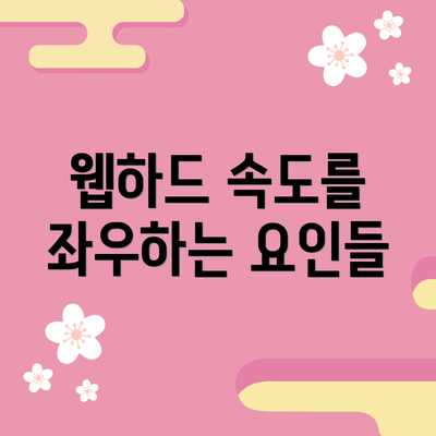 웹하드 속도를 좌우하는 요인들