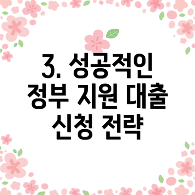 3. 성공적인 정부 지원 대출 신청 전략