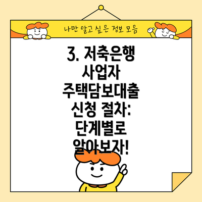 3. 저축은행 사업자 주택담보대출 신청 절차:  단계별로 알아보자!