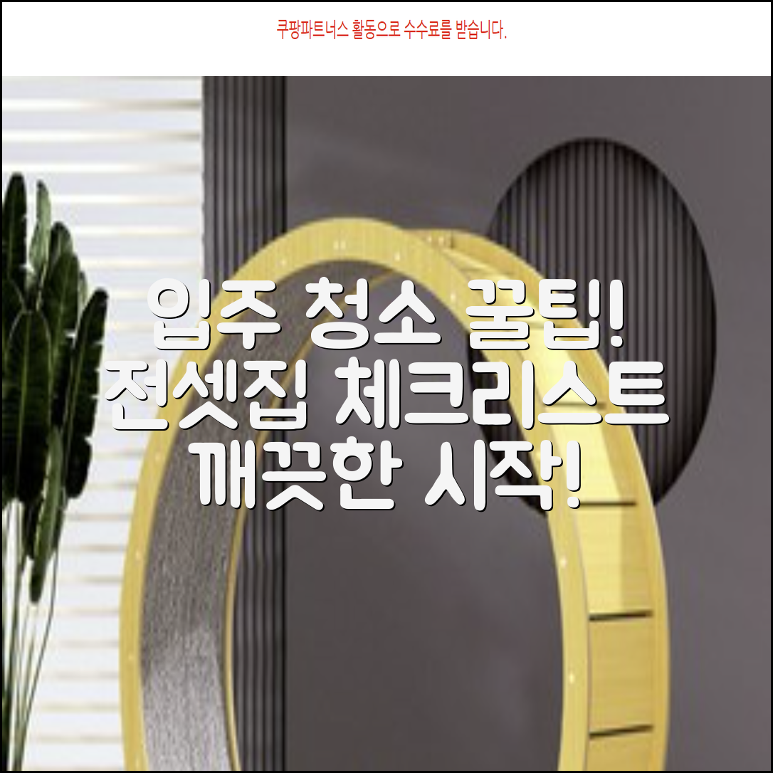 전셋집 입주 청소 꿀팁 궁금증 해결 체크리스트 입주청소 청소팁 체크리스트 전셋집