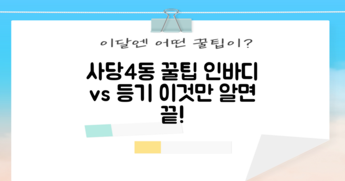 사당4동주민센터: 인바디 측정과 등기부등본 발급, 나에게 맞는 방법은?