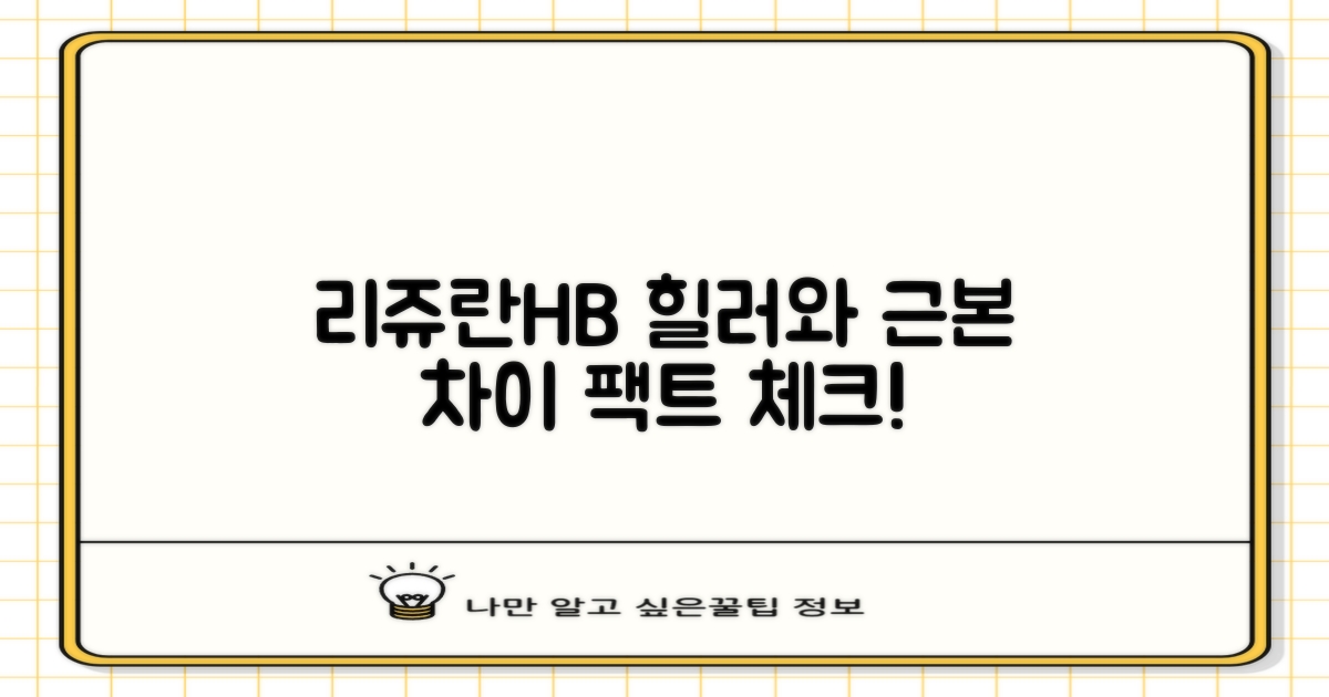 리쥬란HB플러스, 힐러와 근본적 차이